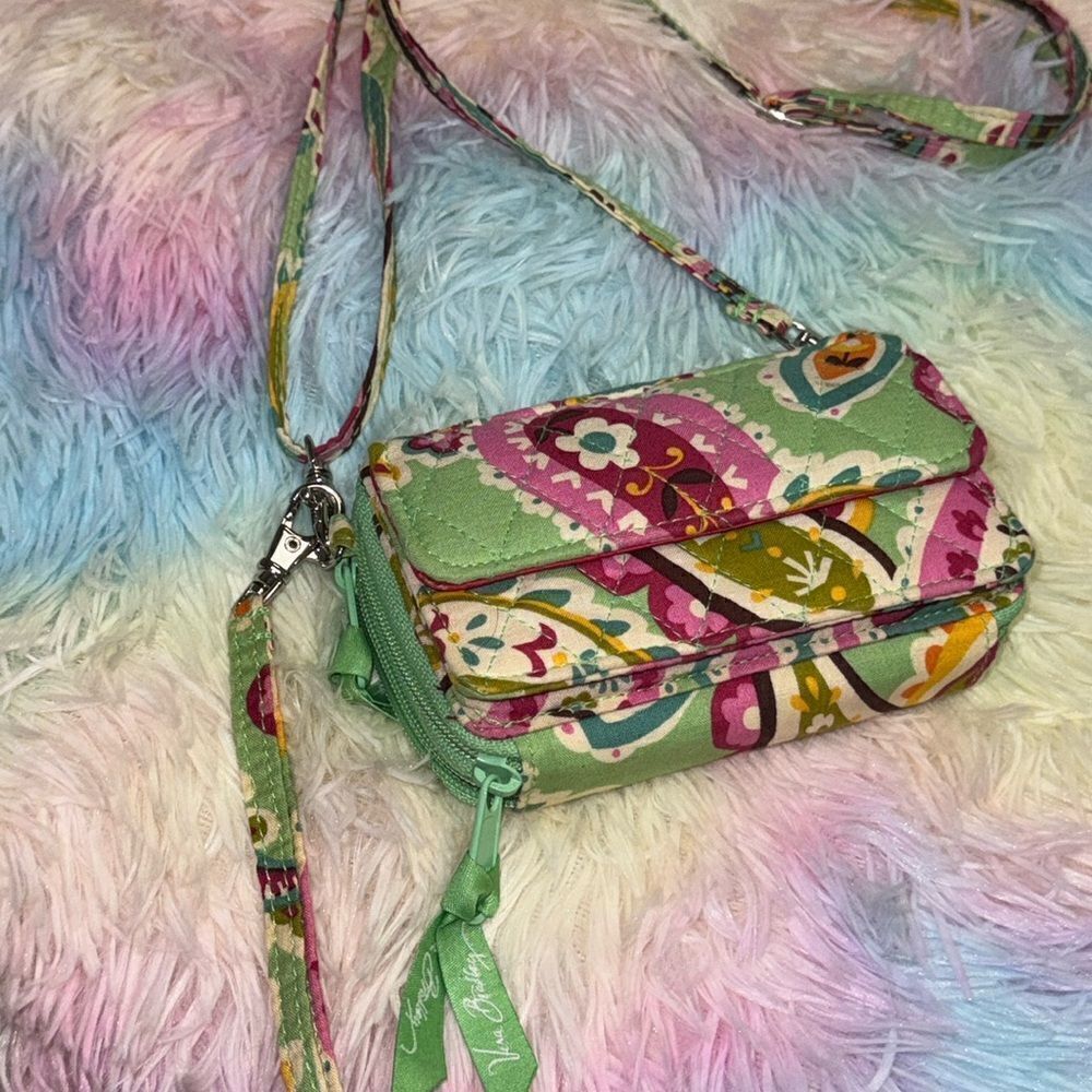 Vera Bradley, all in one iconic Crossbody bag wallet card holder